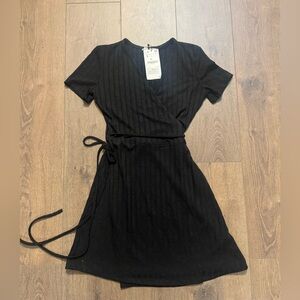 Zara black wrap dress